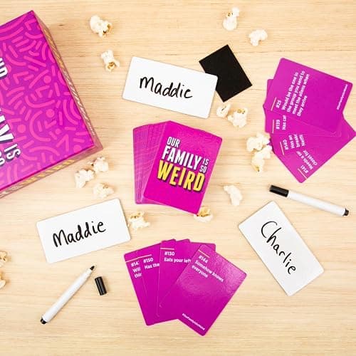 Our Family is So Weird | A Family Card Game to Decide Who’s Most Likely To | 150 Prompt Cards, 6 Dry-Erase Boards & Markers, 3+ Players, Family Game Night, Screen-Free Activity, Thanksgiving Activity thumbnail 5