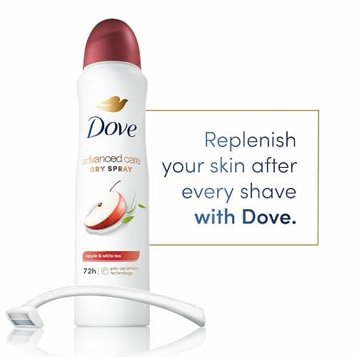 Dove Advanced Care Antiperspirant Deodorant Spray Apple & White Tea to help skin barrier repair by boosting skin's ceramide levels 72-hour odor and sweat protection 3.8 oz thumbnail 3