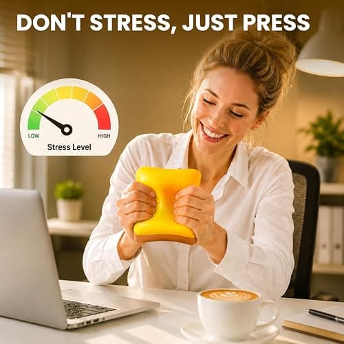 Slow Rising Squishy Bread 2 Pack, Sensory Fidget Toys for Adults & Teens Stress Relief Anxiety Melt, Realistic Butter Scented Squishy Soft Foam Toy for Office Desk Calming Gifts thumbnail 5