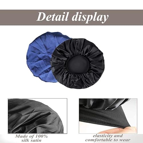 SWEET VIEW Silk Bonnet Satin Bonnet, Silk Hair Wrap for Sleeping, Soft and Comfortable Silk Sleep Cap thumbnail 4