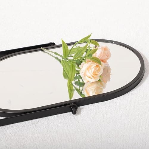 Numjeg Metal Stand Adjustable Makeup Vanity Mirror Portable Black Small Desktop Mirror with 180° Rotation Desk Mirrors for Dressing Room,Bedroom, Bathroom,Tabletop thumbnail 7