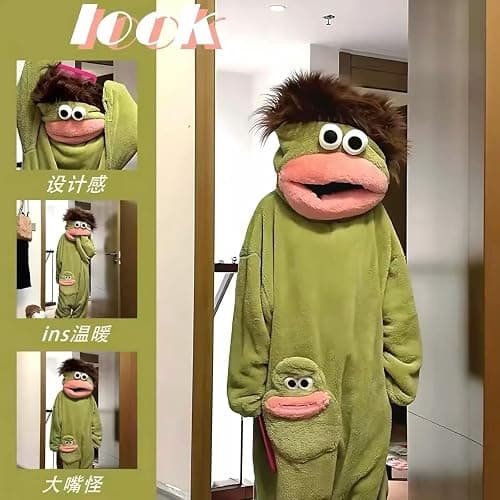 Big Mouth Monster Onesie Silly Monster Onesie Plush Onesie Cozy Loungewear thumbnail 5