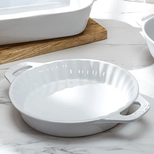 STAUB Ceramic Bakeware-Pie-Pans Dish, 9-inch, White thumbnail 2