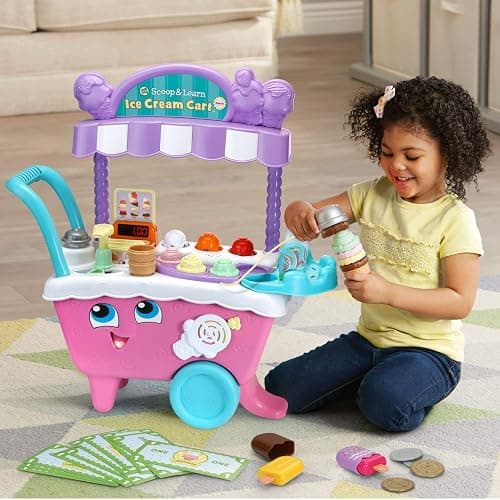 LeapFrog Scoop and Learn Ice Cream Cart Deluxe (Frustration Free Packaging), Pink thumbnail 2