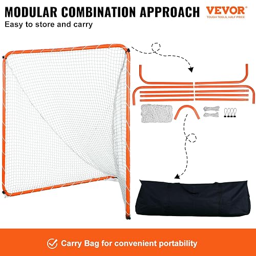 VEVOR Portable Lacrosse Goal - Complete Training Accessory Set with Extended Coverage for Youth and Adults thumbnail 2