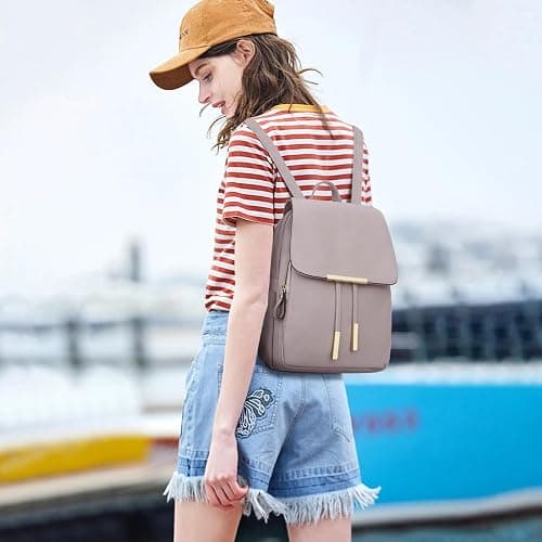 KKXIU Trendy Leather Backpack Purse for Women and Ladies Shoulder Travel Daypacks Bags (A-Pink) thumbnail 2