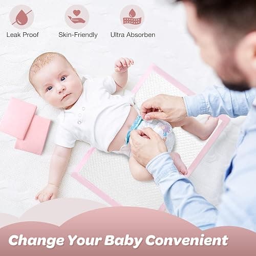 Disposable Changing Pad Liners Pack of 100 Baby Incontinence Changing Pads Diaper UnderPads Ultra Soft Super Absorbent Waterproof Mat 13 x18 in thumbnail 6