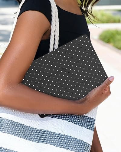 Fycyko Compatible with iPad (A16) 11th Generation 11 Inch 2025 Case, Slim Stand Cover for iPad 10th 10.9 Inch 2022 with Pencil Holder, Cute Polka Dot Aesthetics Design Protective Cover-Black thumbnail 6