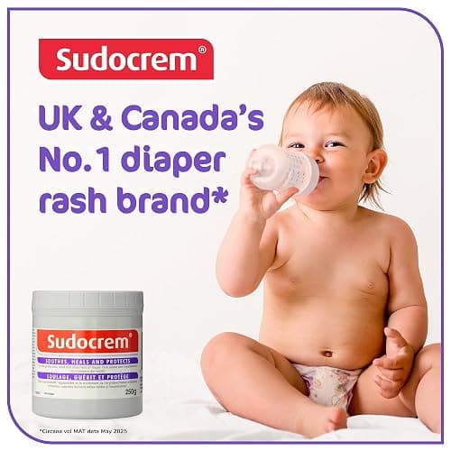 Sudocrem - Diaper Rash Cream for Baby, Soothes, Heals, and Protects, Relief and Treatment of Diaper Rash, Zinc Oxide Cream - 250g thumbnail 2