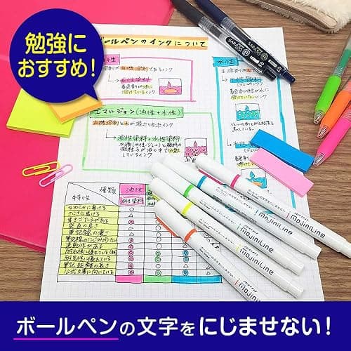 Zebra Highligher Just Fit Mojiniline, blurring proof for ballpoint pen wrinting (5 color set) WKS22-5C thumbnail 7