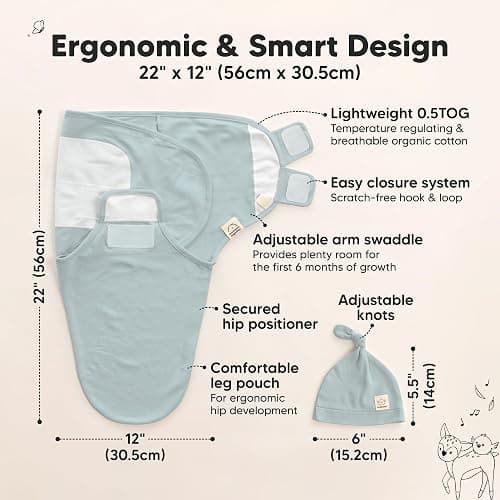 3 pack organic swaddles thumbnail 2