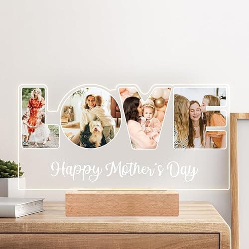 KoxSmar Custom Picture Frames, Personalized Photo Frame, Customized Picture Frames, Personalized Mothers Day Gifts for Mom Baby Kid Family Pet thumbnail 5