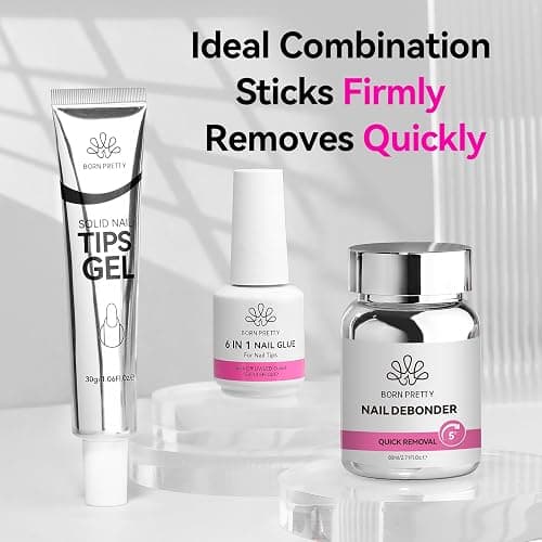 BORN PRETTY 80ML Nail Glue Remover for Press on Nails, 5s Quick Remover Fake Nails with Cuticle Pusher, Easy Remover for Acrylic Tips Nail Glue Fast Acting Adhesive Debonder Acetone-Free thumbnail 7