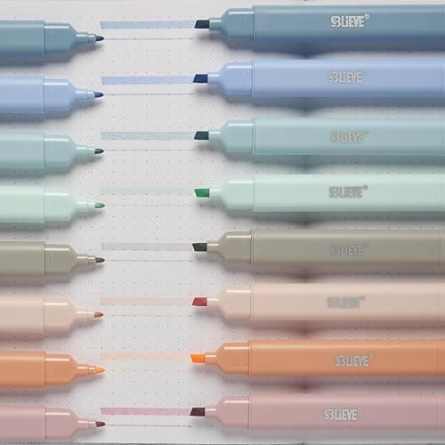 BLIEVE- Aesthetic Bible Highlighters No Bleed Through Assorted Colors, Cute Highlighter Dual Tip For Journaling Supplies And School Accessories, Bible Highlighters And Pens No Bleed (COASTAL DREAM) thumbnail 3