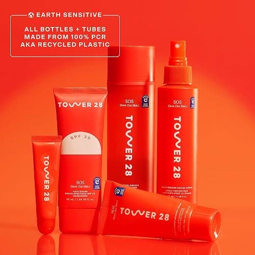 Tower 28 SOS FaceGuard SPF 30 - Broad Spectrum Mineral Sunscreen for Face with Ceramides for Sensitive Skin - Lightweight Zinc Oxide Face Sunscreen Lotion - Dermatologist-Tested Sun Skin Care (2.3 oz) thumbnail 10