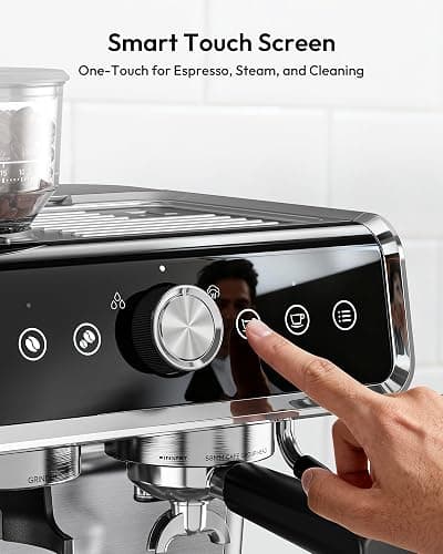 EUHOMY Espresso Machine with Grinder, 20 Bar Coffee Maker with Milk Frother Steam Wand, Professional Expresso Coffee Machines with Removable Water Tank, Latte & Cappuccino Machine for Home Barista thumbnail 5