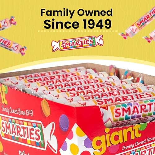 Smarties Candy Giant Rolls - Gluten & Vegan Free - Classic Sweetness From Family Owned Company Since 1949, Peanut & Dairy Free - Individually Wrapped Bulk Halloween Candy- 2.2 Pound (Pack of 2) thumbnail 5