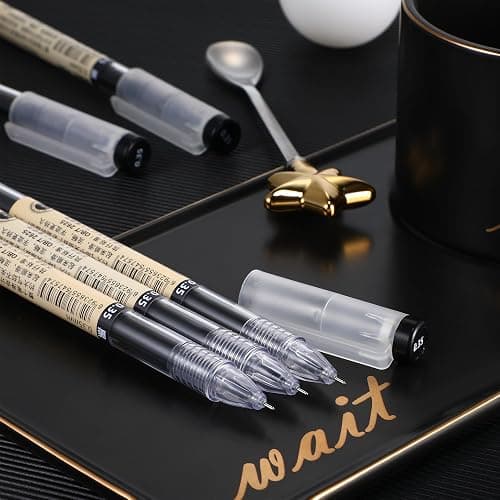 Chinco 12 Pieces 0.35 mm Black Gel Ink Pen Japanese Stationery Extra Fine Chinese Ballpoint Pen for Office School Korean Stationery Supply thumbnail 3