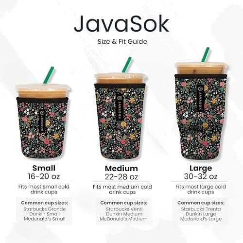 Sok It JavaSok Iced Coffee & Cold Soda Insulated Neoprene Cup Sleeve (Cow Print, Medium: 22-28oz) thumbnail 6