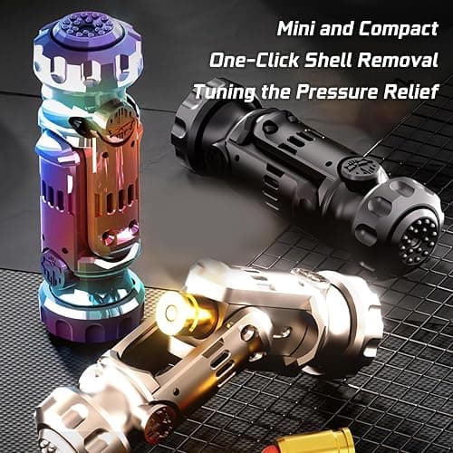 Metal Tungsten Steel Fidget Toy Gun Fidget Slider Fidget Gun Stress Relief Relax EDC Gyro Finger Toy Fidget Ring Fingertip Textured Spinner (Black) thumbnail 3