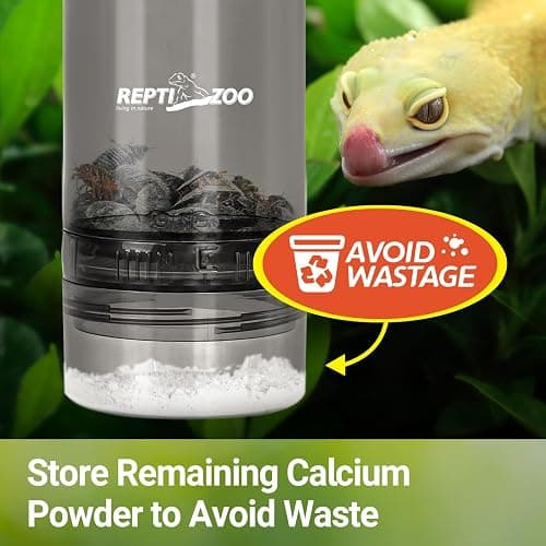 REPTI ZOO Reptile Cricket Calcium Powder Mixer, Cricket Keeper Shaker for Bearded Dragon Gecko Snake Lizards, Dispenser Feeder for Chameleon Reptile & Amphibians thumbnail 5