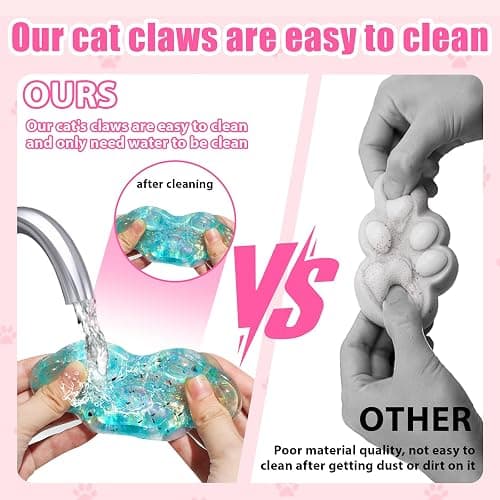 4pcs Taba Squishy Paw,Cat Paw Squishy Toys Cute Kawaii Squishies Sensory Mochi Toys Taba Handmade Soft Fidget Toys for Stress Relief Party Favors Soft Fidget Toys for Kids Stocking Stuffers thumbnail 6