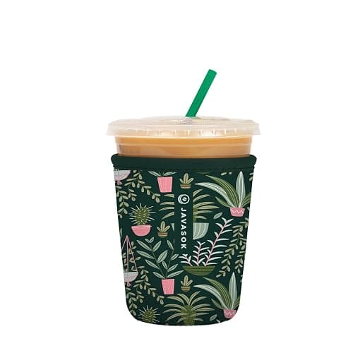 Sok It JavaSok Iced Coffee & Cold Soda Insulated Neoprene Cup Sleeve (Green Living, Small: 16-20oz) - Image 1