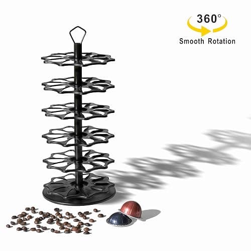 FlagShip 6 Tier Coffee Pod Holder Vertuo Carousel Stand Storage for Vertuoline Pod (60 Pods Capacity) thumbnail 4