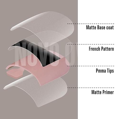 NOVO OVO Halloween Black French Tip Toe Nail Tips Press on, BABY PINK Sharp Square Pre-Designed Soft Gel False Toenail Extension, Medium Wide Fake Toenails, Full Cover Acrylic for DIY 15 Sizes 240 pcs thumbnail 3