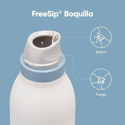 Owala FreeSip Twist Insulated Stainless Steel Water Bottle with Straw for Sports and Travel, BPA-Free, 24-oz, Green/White (Iced Breeze) thumbnail 5
