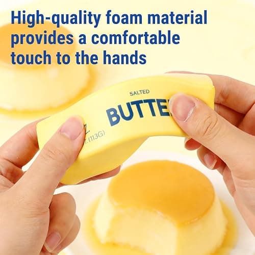 Slow Rebound Cute Butter Squeeze Stress Balls,Slow Rising Dumpling Squishy Butter Squeeze Toy,Nee Butter Squishy Relief Fidget Toys,Slow Rising Squishy Toy Gifts-2Pcs thumbnail 3