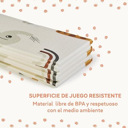 MS Fancy - Alfombra de Juegos para Bebé 180x200 cm - Doble Cara, Tapete Muy acolchado (1.5 cm Grosos), Plegable y con Bolsa de transporte thumbnail 3