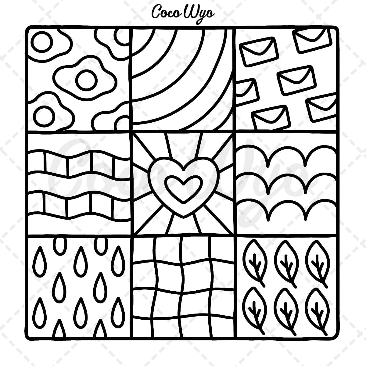 Comfy Patterns: Coloring Book for Adults and Kids, Bold and Easy, Simple and Big Designs for Relaxation Featuring Lovely Cozy Pattern and Mandala thumbnail 3