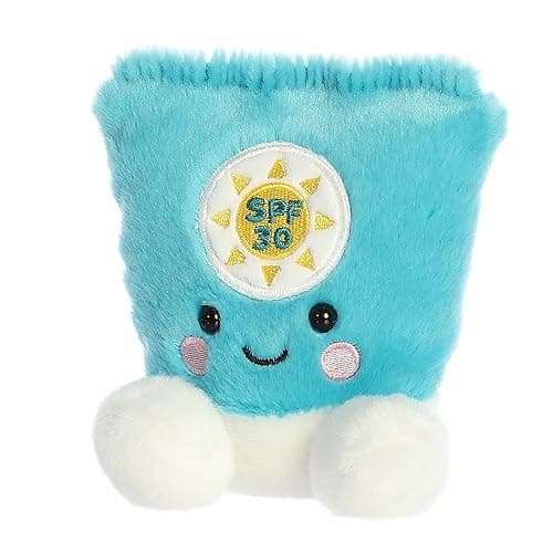 Aurora® Adorable Palm Pals™ Clara Sunscreen™ Stuffed Animal - Fun Collectible Plush for Kids and Adult Collectors - Perfect for Decorating Rooms and Birthday Gifts - Blue 5 Inches thumbnail 6