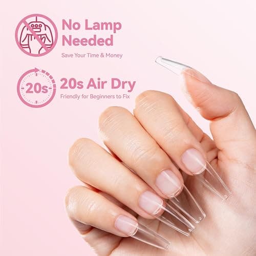 Makartt New Super Strong Semi Solid Nail Glue, Upgraded Hema-Free Nail Glue for Press On Nails, No UV/Led Lamp Needed, Quick Drying 20s, Fake Tips Adhesion, Nail Glues DIY Home Salon Manicure 10ml thumbnail 4