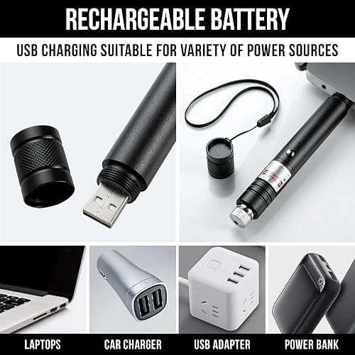 HITEKK Green Laser Pointer | High Power Lazer Pointer | Rechargeable Tactical Lazer | Long Range Laser Pointer thumbnail 4