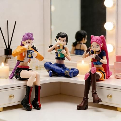 KDWER 3Pcs Demon Movie Hunters Cartoon Figure,Cute Collectable Figure,Creative Gift for Fans thumbnail 2
