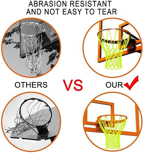 NEIJIANG Glow Basketball Net, Nightlight Basketball Net Luminous Outdoor Portable Sun Powered Sport Nylon thumbnail 2