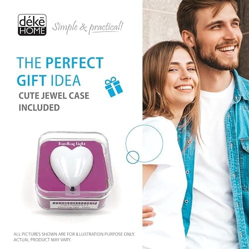 Deke Home - Heart Shaped Purse Light, Motion Sensor LED Handbag Lamp, Auto On Off Mini Travel Accessory for Backpack, Shoulder Bag, Crossbody, Tote, Night Use, Perfect for Concerts & Events thumbnail 9