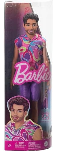 Barbie Fashionistas Ken Doll #227 with Look Inspired by The Totally Hair Look, Brunette with Short Beard & Slender Body Type, 65th Anniversary Collectible thumbnail 6
