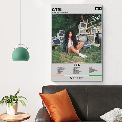 KJDSMOM SZA-CTRL album Posters Wall Art For Living Room And Bed Room Pop Music Canvas Prints Aesthetic08x12inch(20x30cm) Unframe-style thumbnail 4