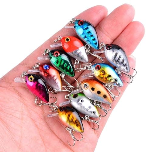 Aorace Fishing Lures Kit Mixed Including Minnow Popper Crank Baits with Hooks for Saltwater Freshwater Trout Bass Salmon Fishing thumbnail 7