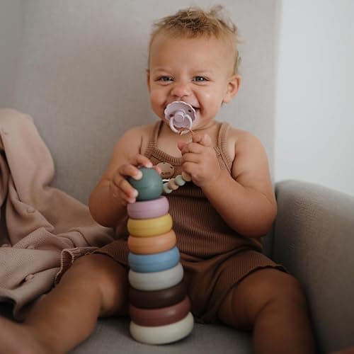 mushie Stacking Rings Toy | Made in Denmark (Rustic) thumbnail 4