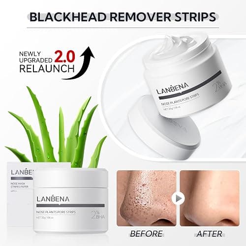 LANBENA Blackhead Remover - Peel Off Mask for Nose & Face, Blackhead Removal Kit 1.05oz thumbnail 3
