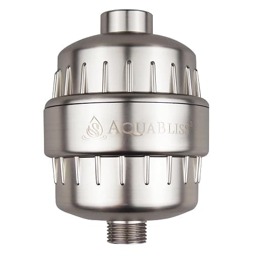 AquaBliss High Output Revitalizing Shower Filter - Reduces Dry Itchy Skin, Dandruff, Eczema, and Dramatically Improves The Condition of Your Skin, Hair and Nails - Brushed Nickel (SF100-BN) - Image 1