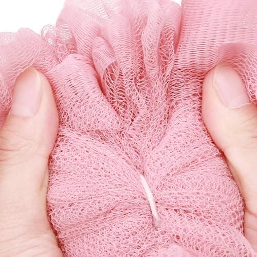 LISSOMPLUME Bath Shower Sponge Loofah Mesh Pouf Brush Ball Exfoliating Accessory thumbnail 4