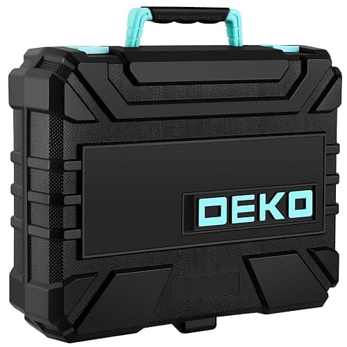 DEKOPRO 8V Cordless Drill Set: 126 Piece Tool Kit with Drill, Home Tool Set for Women, Turquoise thumbnail 6