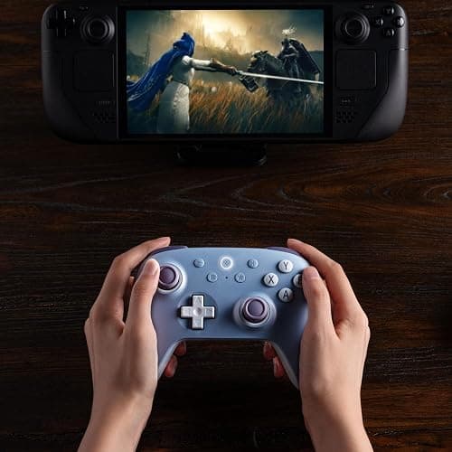 8Bitdo Ultimate 2C Wireless Controller for Windows PC and Android, with 1000Hz Polling Rate, Hall Effect Joysticks and Hall Triggers, and Remappable L4/R4 Bumpers (Dark Blue) thumbnail 6