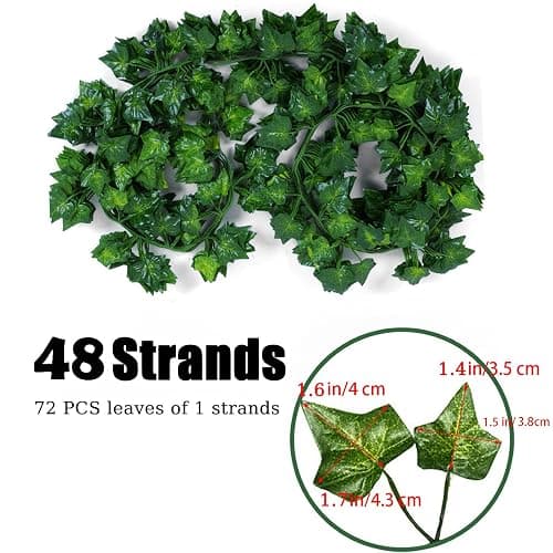 GreeneryVine 47 Pack 329 Feet Fake Vines, Ivy Garland, Artificial Leaves Leaf Greenery Hanging Foliage for Bedroom, Wall Garden Decor thumbnail 3