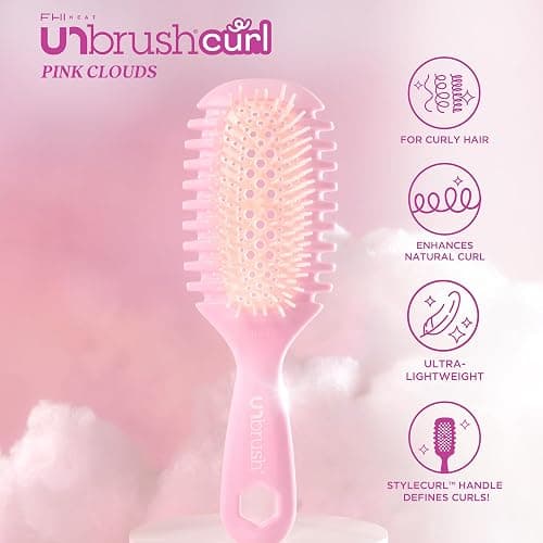 FHI Heat UNbrush Curl Detangling Brush for use on Wet Hair Only | DuoFlex Bristles & Style Curl Handle Wavy, Coily, or Curly Hair Brush for Gentle Detangling & Faster Styling thumbnail 5